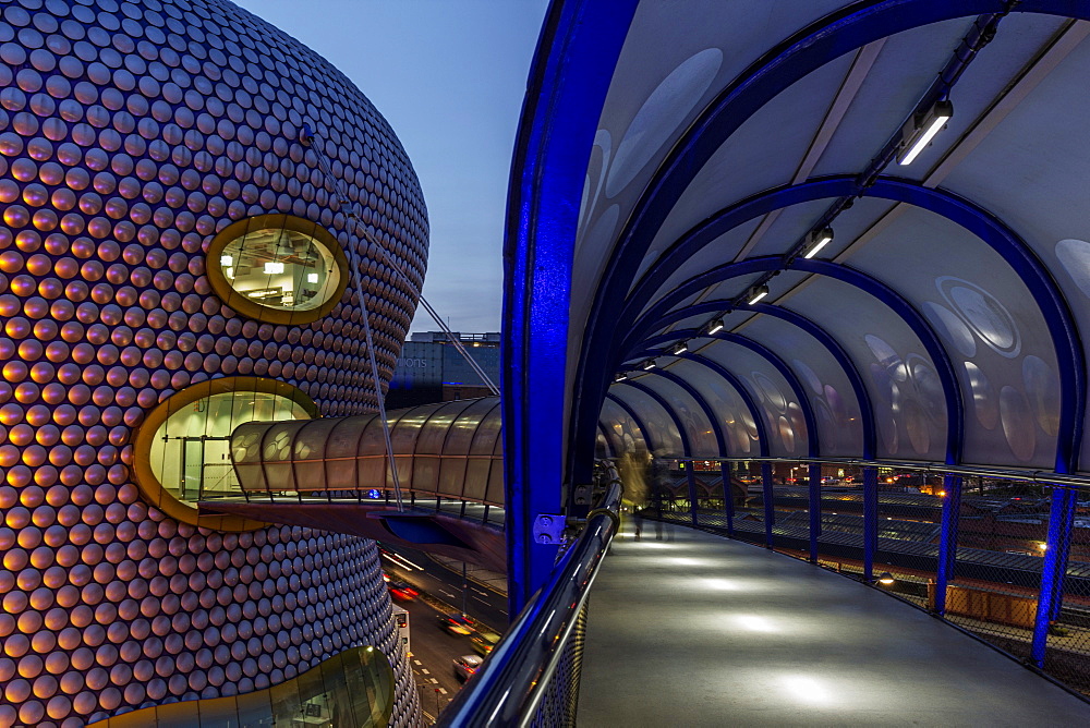 The passageway Selfridges at dusk Birmingham, West Midlands, England, United Kingdom, Europe