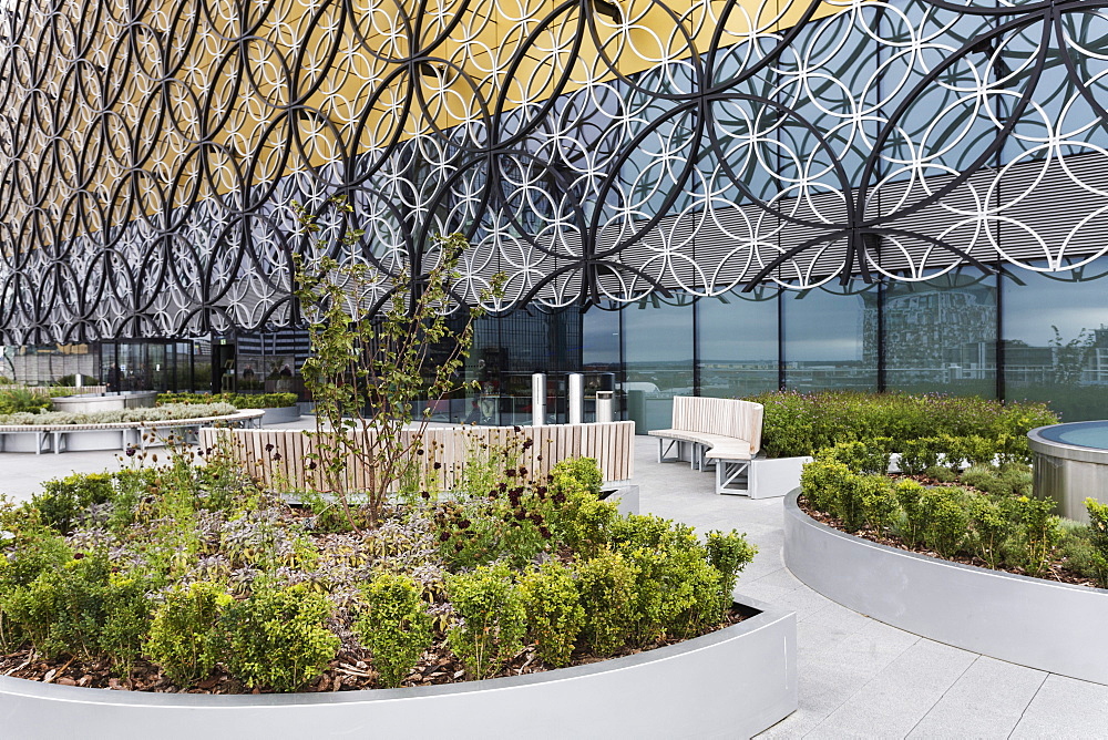 Garden Terrace, new Library of Birmingham, Centenary Square, Birmingham, West Midlands, England, United Kingdom, Europe