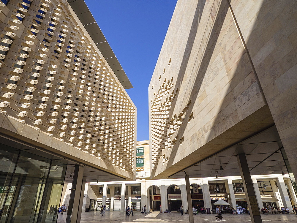 The new Parliament Building designed by Renzo Piano, Valletta, Malta, Europe