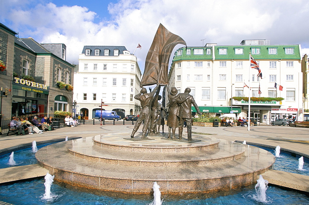 Liberation monument, St. Helier, Jersey, Channel Islands, United Kingdom, Europe