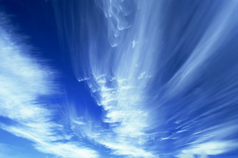 Cloud trails, Yellowstone National Park, United States of America, North America