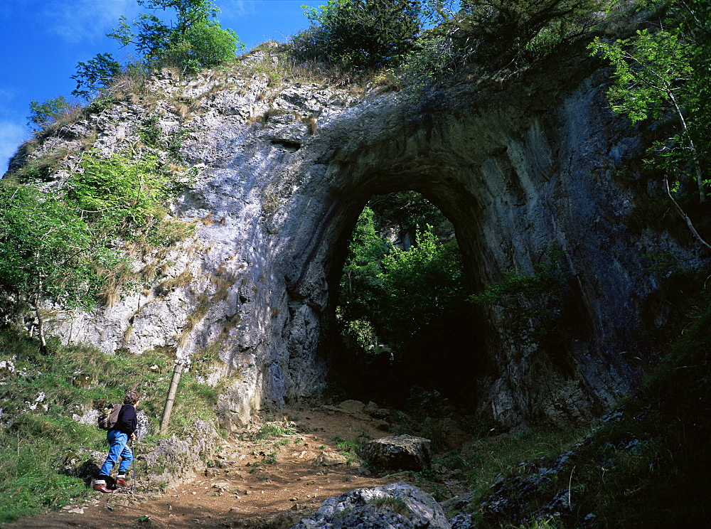 Reynards Cave Arch, Dovedale, Derbyshire, England, United Kingdom, Europe