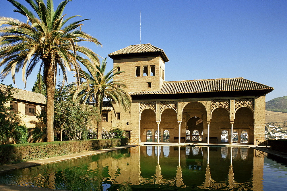 Gardens of the Partal, Alhambra, UNESCO World Heritage Site, Granada, Andalucia, Spain, Europe