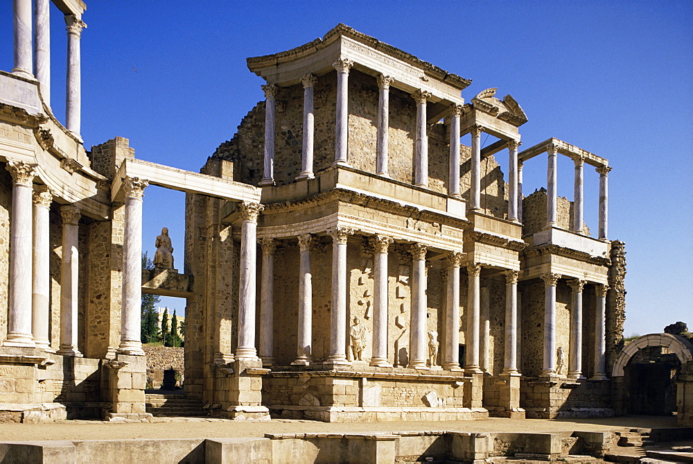 The Roman arena, Merida, Extramadura, Spain, Europe