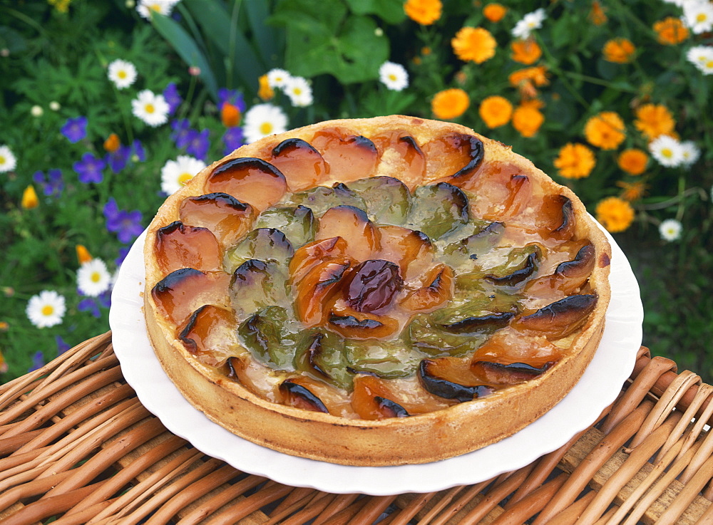 A fruit tart in Normandy, France, Europe