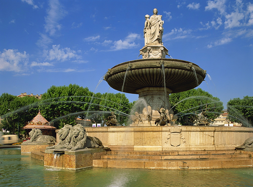 Fountain of the Bouches du Rhone, Aix en Provence, Bouches du Rhone, Provence, France, Europe