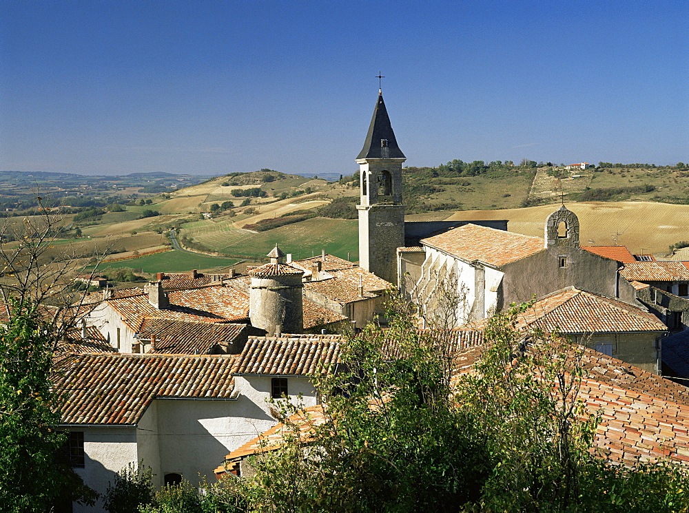 View of village, Lautrec in Tarn, Midi-Pyrenees, France, Europe