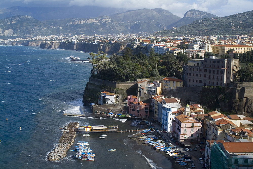 The seaside town of Sorrento, near Naples, Campania, Italy, Mediterranean, Europe