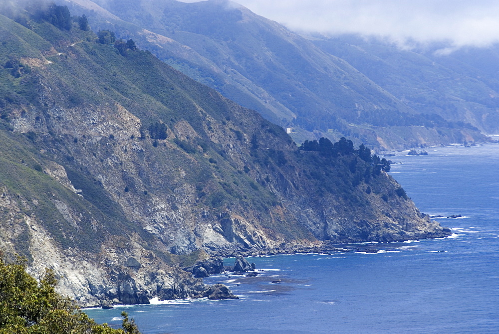 Coastline and Highway 1, Big Sur, California, United States of America, North America