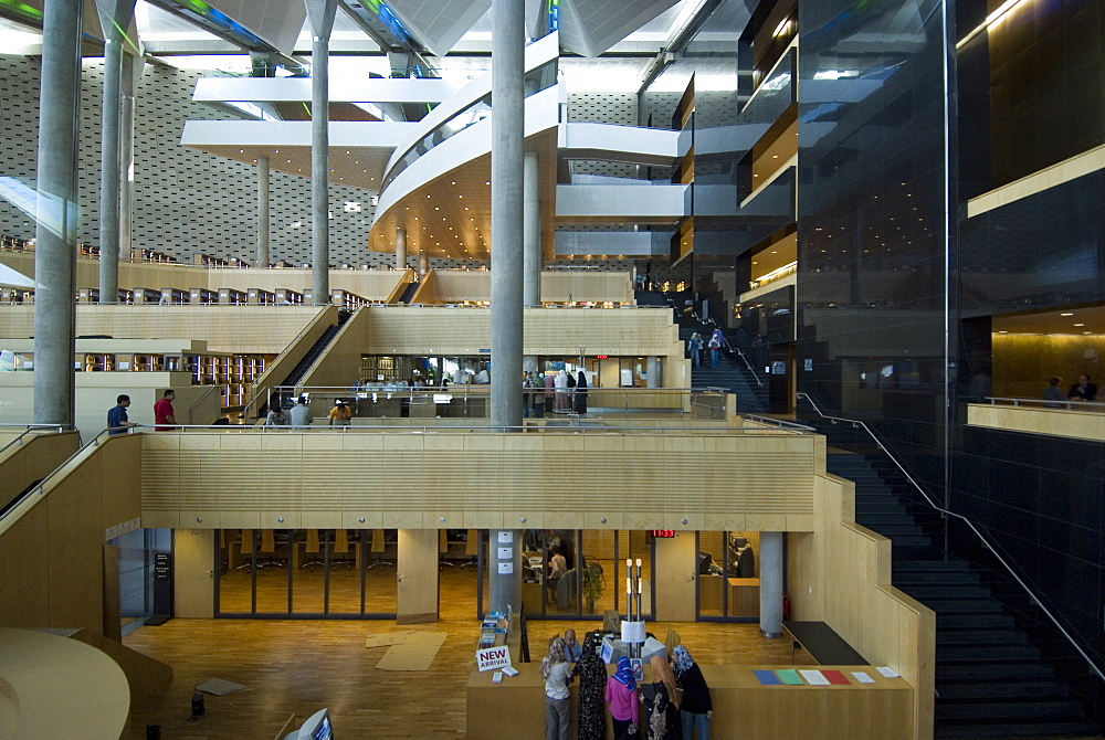 Bibliotheka Alexandrina, the new library in Alexandria, Egypt, North Africa, Africa