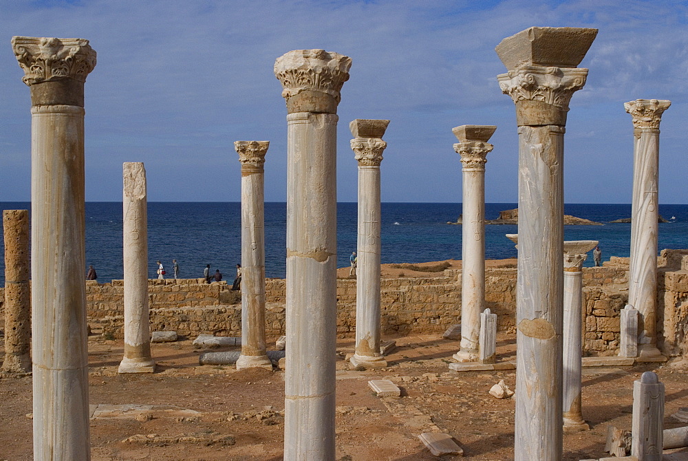 Central Church, late Roman site of Apollonia, Libya, North Africa, Africa