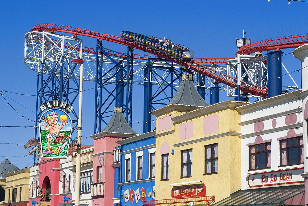 The Big One, the 235ft roller coaster, the largest in Europe, at Pleasure Beach, Blackpool, Lancashire, England, United Kingdom, Europe