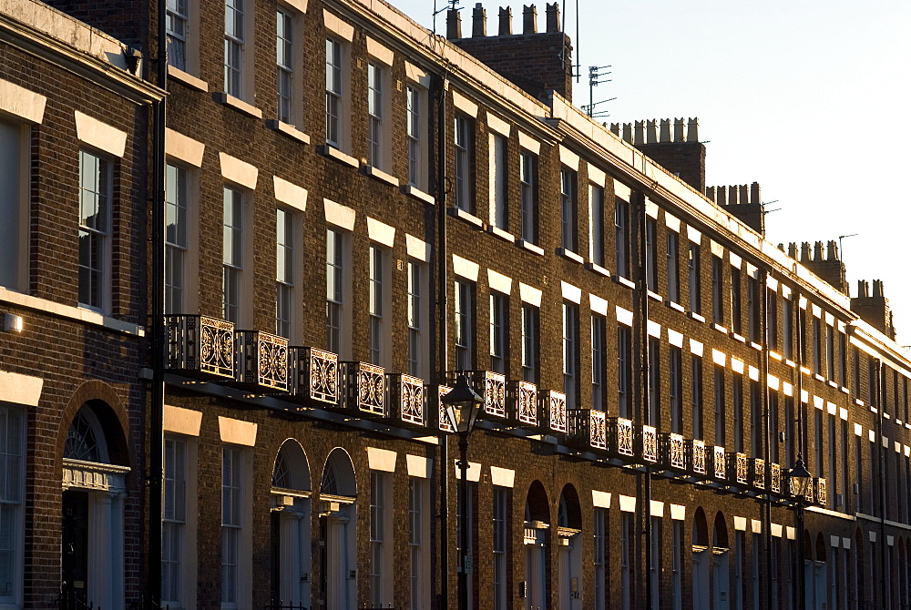 Period Row houses, the Georgian district, Liverpool, Merseyside, England, United Kingdom, Europe