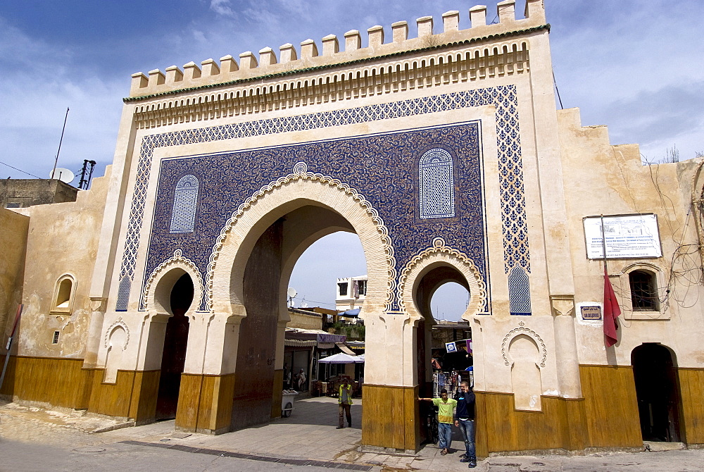 Blue Gate (Bab Boujloude), Fez, Morocco, North Africa, Africa