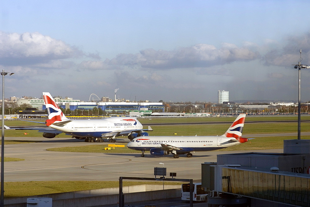 View from Terminal 5, Heathrow Airport, London, United Kingdom, Europe