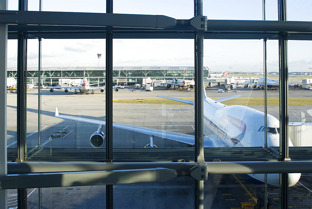 View from Terminal 5, Heathrow Airport, London, United Kingdom, Europe