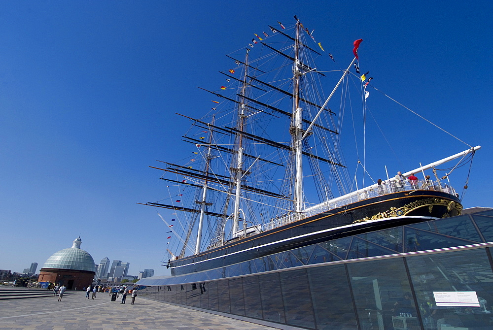 The renovated Cutty Sark Tea Clipper, Greenwich, London, England, United Kingdom, Europe