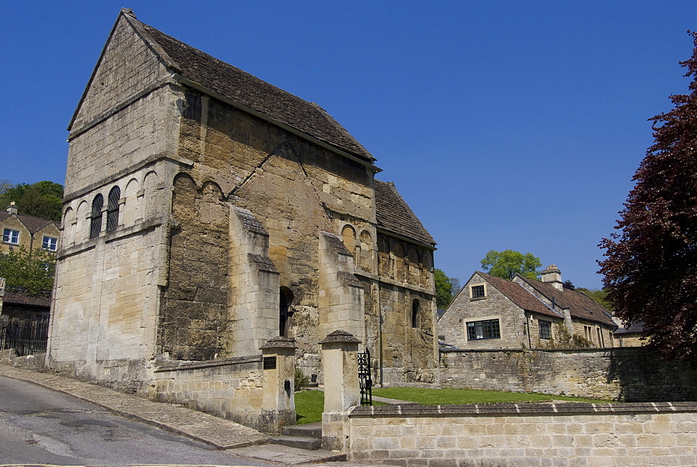 The Saxon Church of St. Lawrence built between 705 and 921AD, Bradford on Avon, Wiltshire, England, United Kingdom, Europe