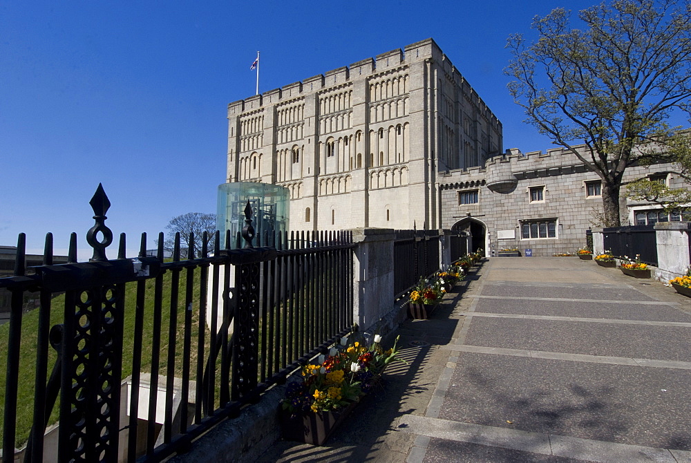 Entrance to Norwich Castle, Norwich, Norfolk, England, United Kingdom, Europe