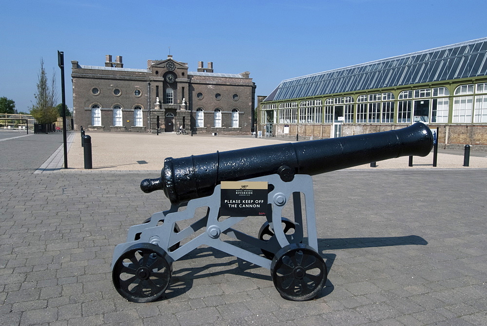 Old cannon, Woolwich Arsenal Military Museum, London, SE18, England, United Kingdom, Europe