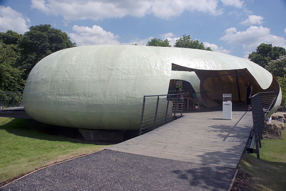 The Serpentine Pavilion of 2014, designed by the Chilean architect Smiljan Radic, London W2, England, United Kingdom, Europe