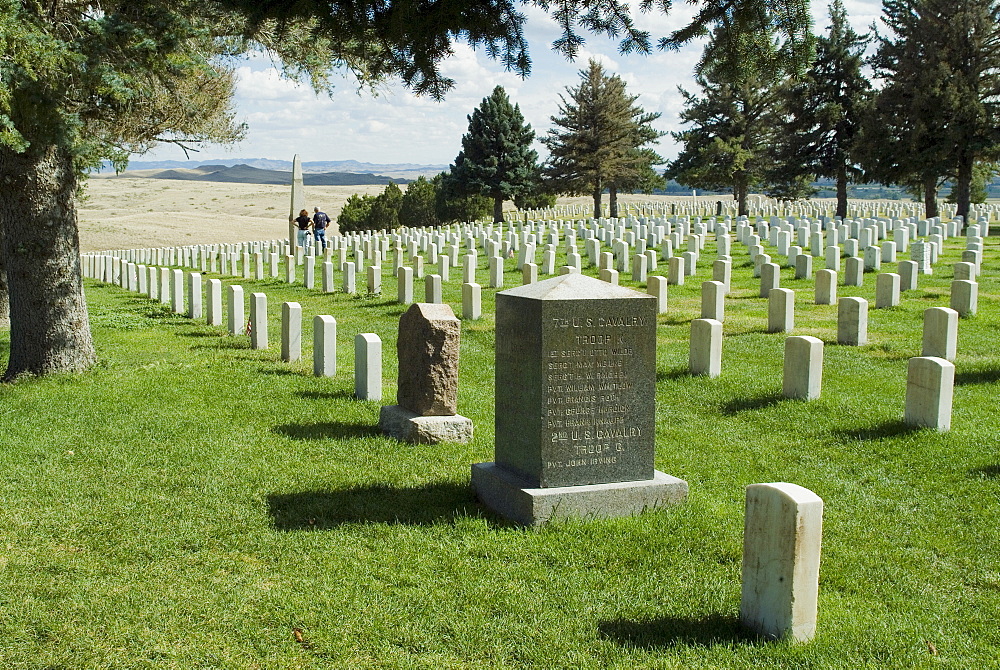 Battlefield and graveyard, Little Big Horn, Montana, United States of America, North America