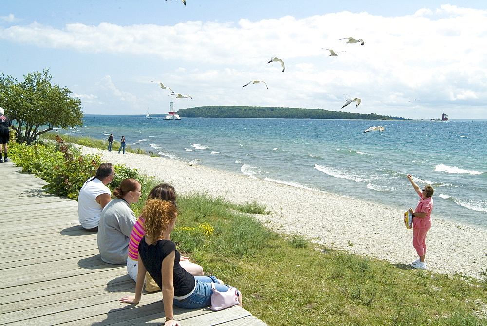 Beach, Mackinac Island, Michigan, United States of America, North America