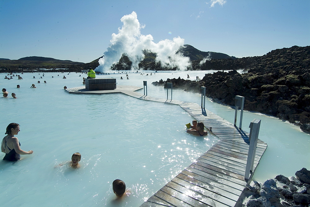 Blue Lagoon (mineral baths), near Keflavik, Iceland, Polar Regions