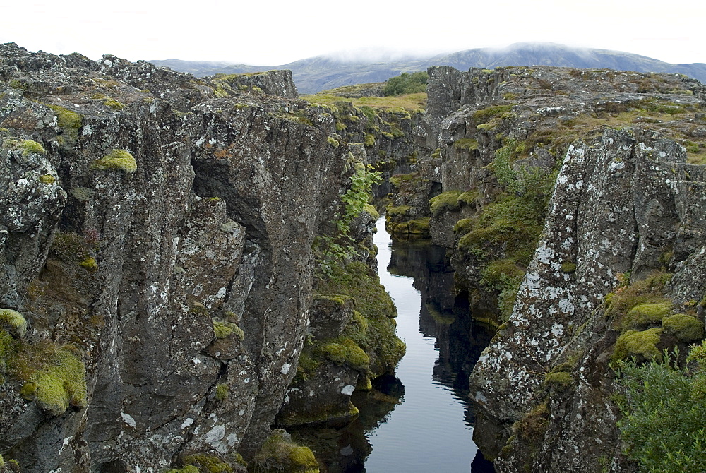 Thingvellir, site of original 10th century Althingi (Parliament) and geographical rift between Europe and North America, Iceland, Polar Regions