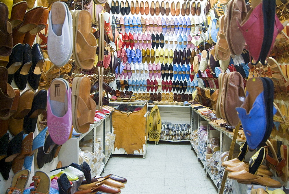 Shoe Market, Houmt-Souk, Island of Jerba, Tunisia, North Africa, Africa