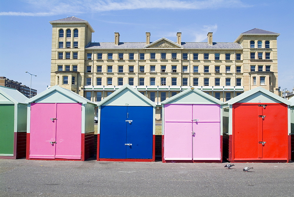 Beach huts, Hove, Sussex, England, United Kingdom, Europe