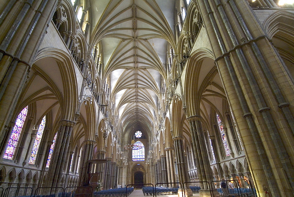 Interior, Lincoln Cathedral, Lincoln, Lincolnshire, England, United Kingdom, Europe 