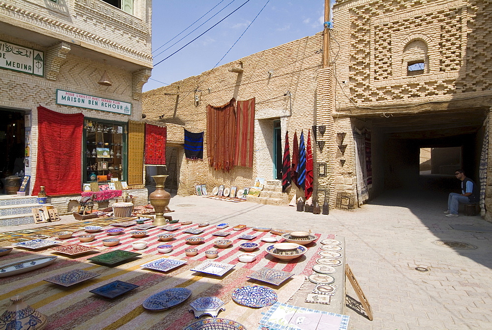 Goods for sale, Medina (city centre), Tozeur, Tunisia, North Africa, Africa