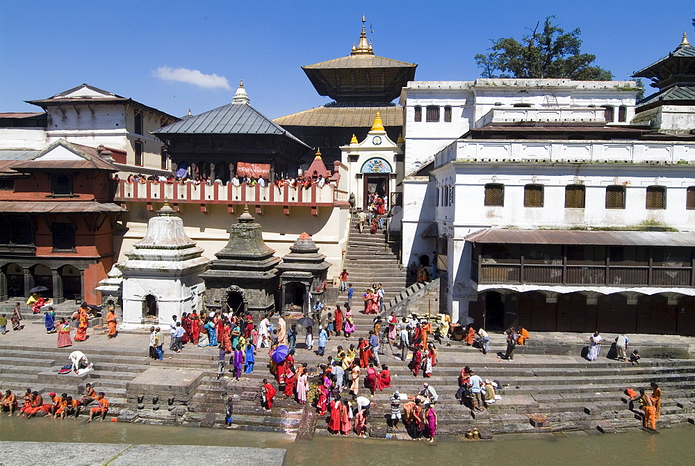 Hindu festival, Pashupatinath Temple, Kathmandu, Nepal, Asia