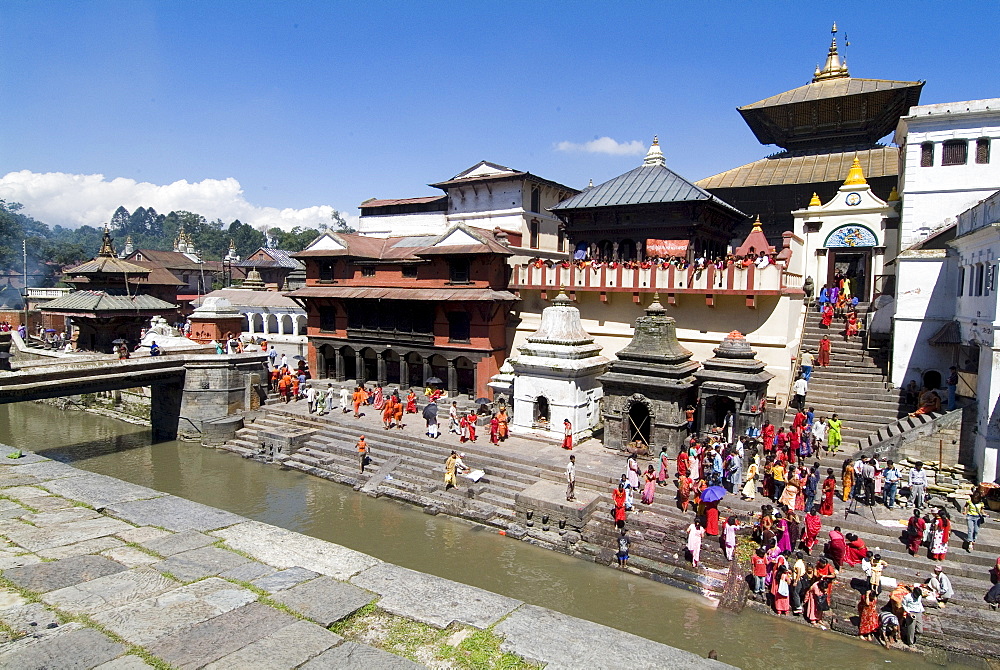 Hindu festival, Pashupatinath Temple, Kathmandu, Nepal, Asia