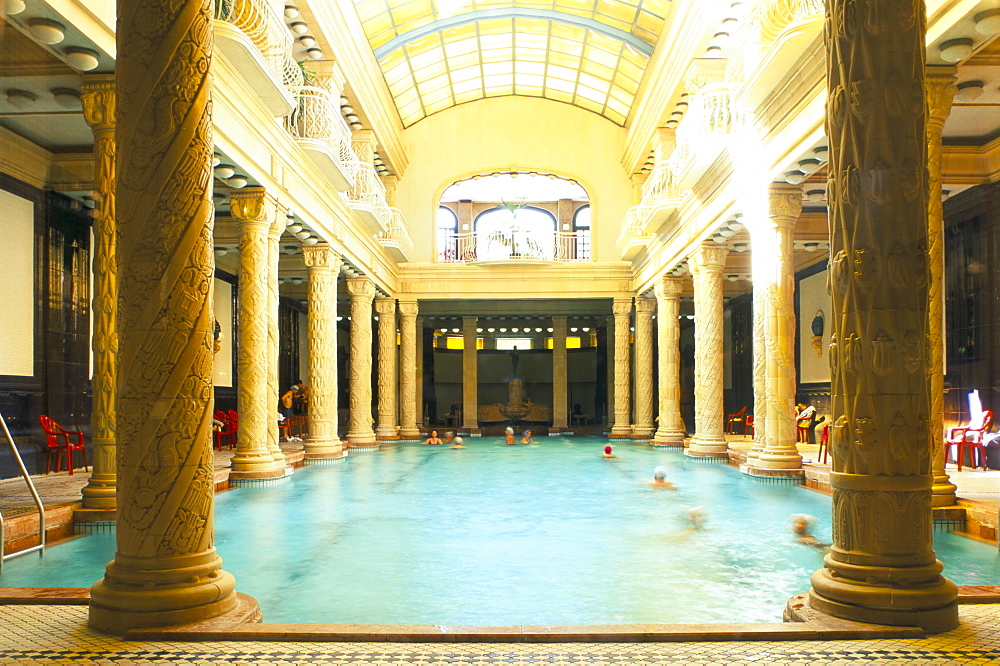 Spa swimming pool, Budapest, Hungary, Europe