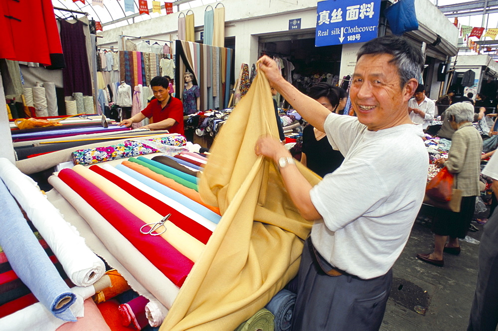 Cloth for sale, Shanghai, China, Asia