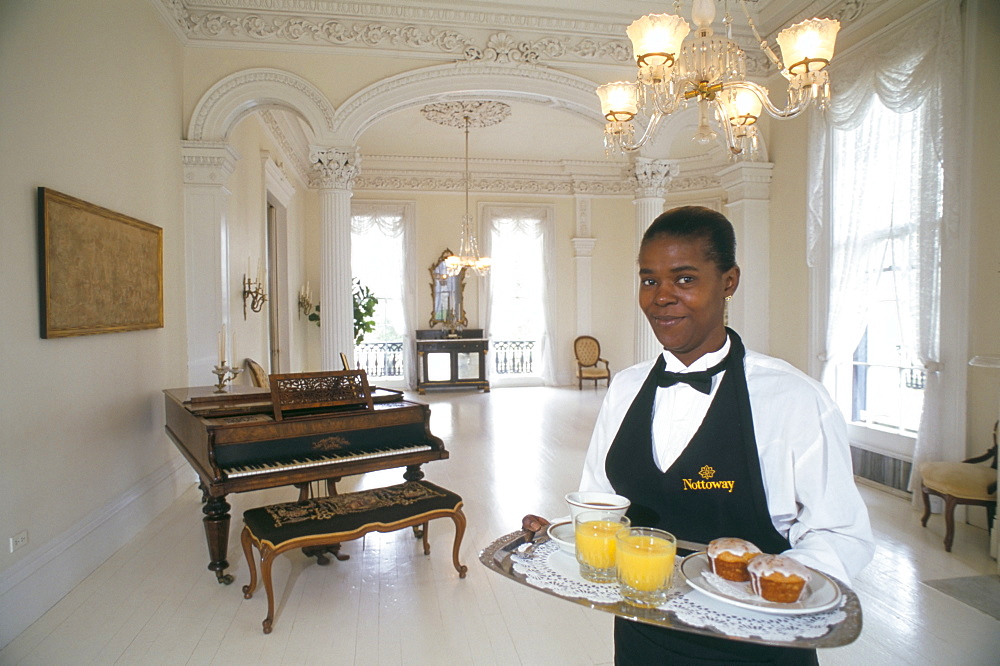 Waitress at inn, Nottoway, Plantation, Louisiana, United States of America, North America