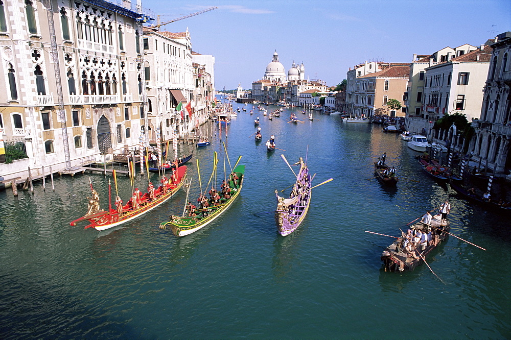 Regatta Storica, Grand Canal, Venice, UNESCO World Heritage Site, Veneto, Italy, Europe