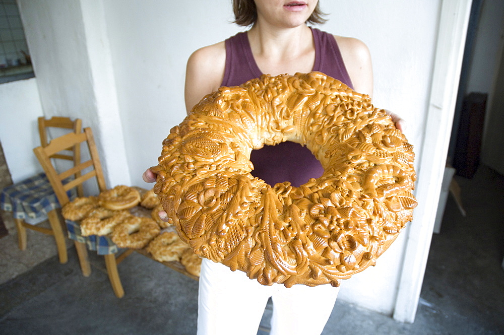 Wedding bread, Crete, Greek Islands, Greece, Europe