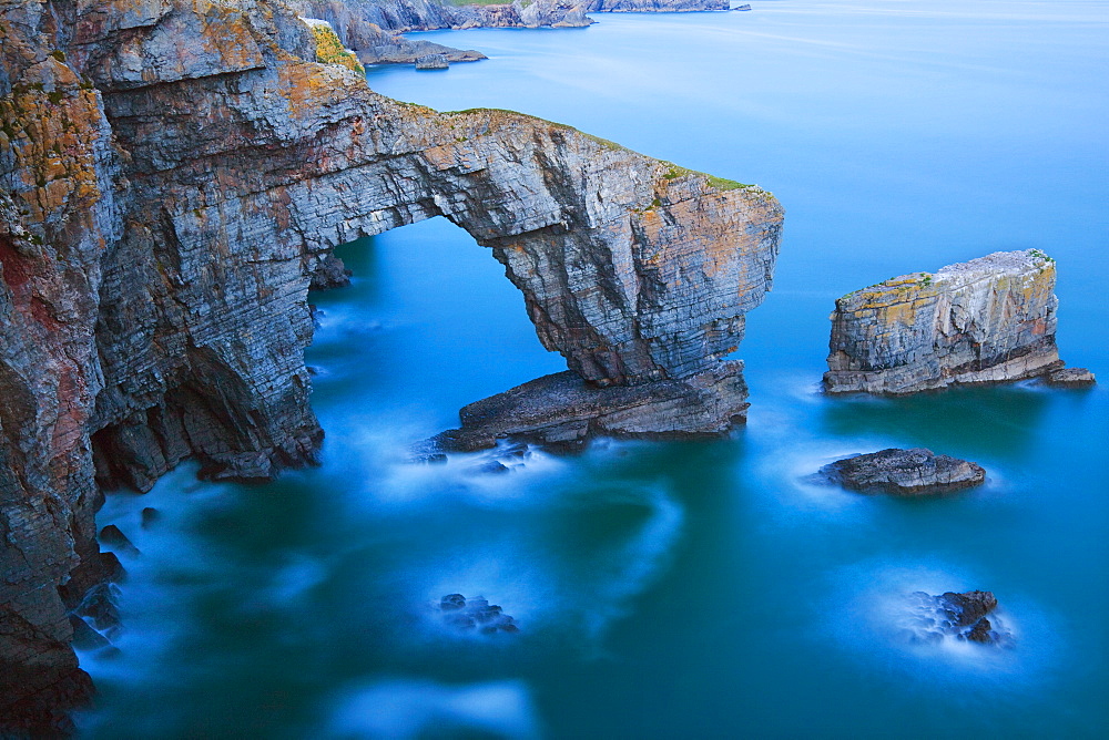 Green Bridge of Wales, Pembrokeshire, Wales, United Kingdom, Europe