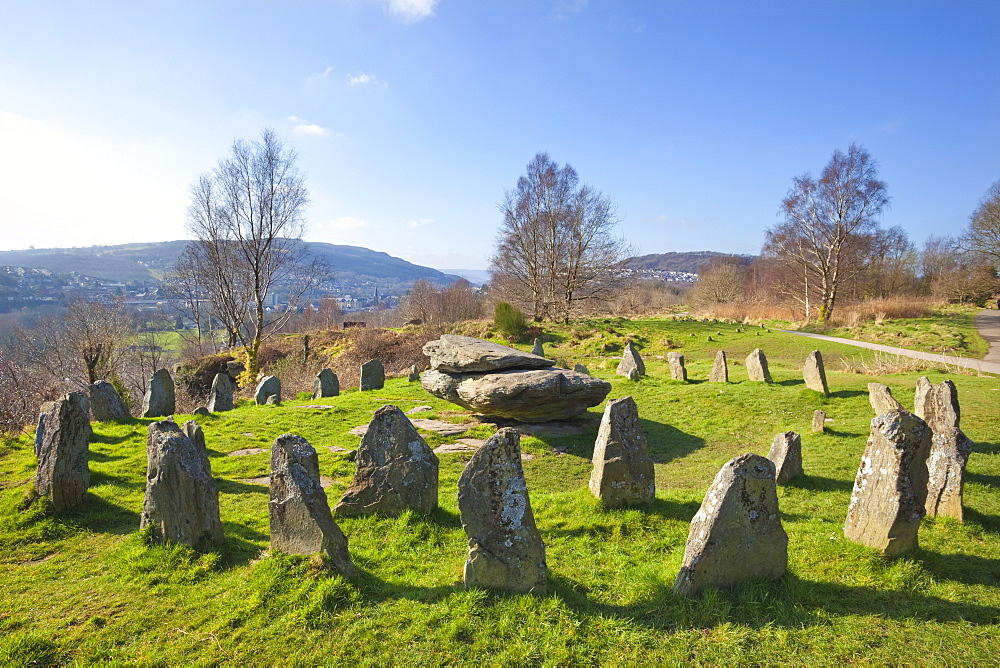 Ancient Gorsedd Stones, Pontypridd, Rhondda, South Wales, Wales, United Kingdom, Europe