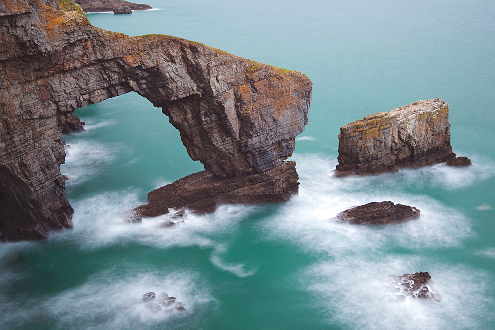 Green Bridge of Wales, Pembrokeshire, Wales, United Kingdom, Europe