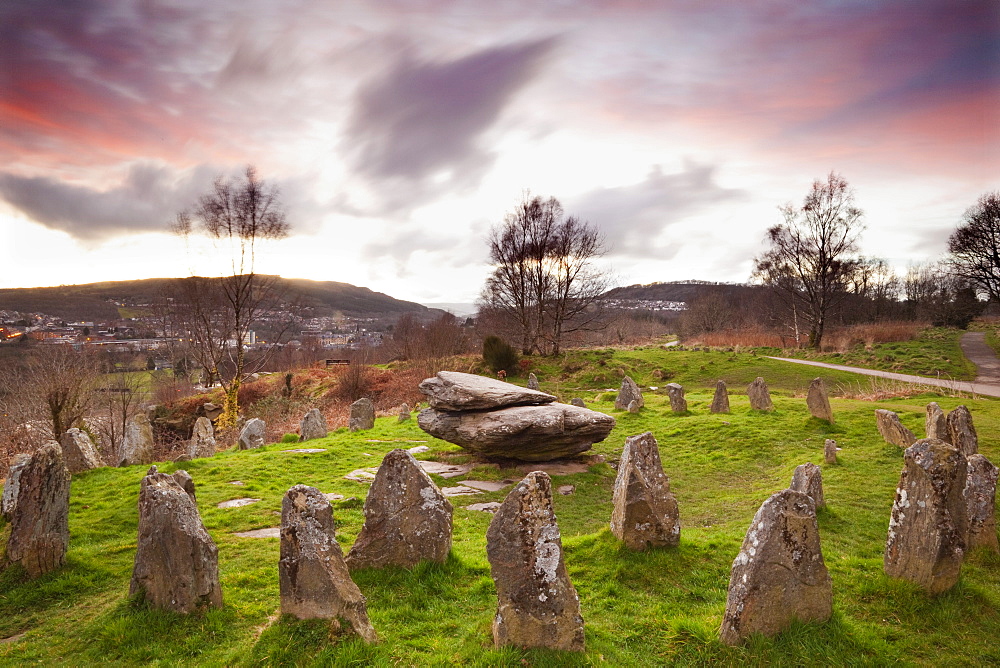 Ancient Gorsedd Stones, Pontypridd, Rhondda, South Wales, Wales, United Kingdom, Europe