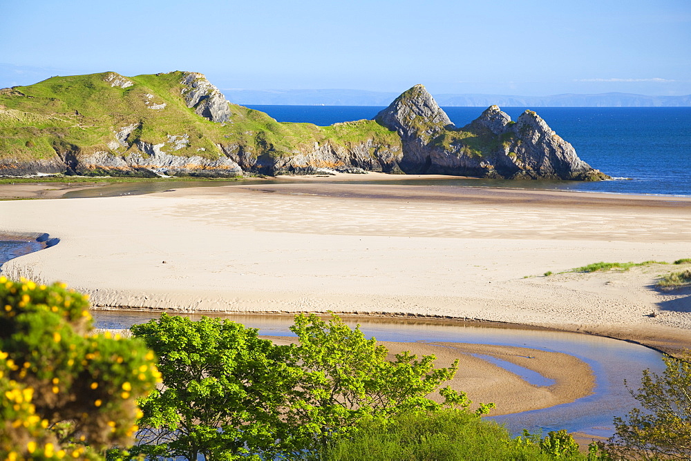 Three Cliffs Bay, Gower, Wales, United Kingdom, Europe