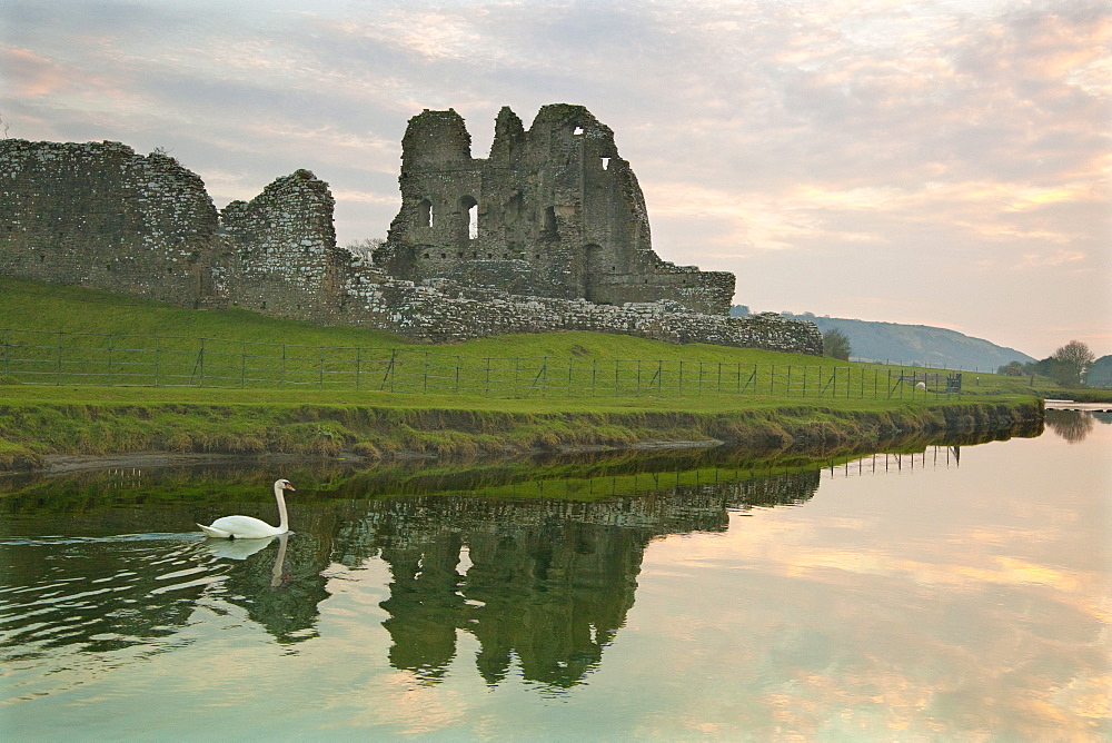 Ogmore Castle, Bridgend, Glamorgan, Wales, United Kingdom, Europe 