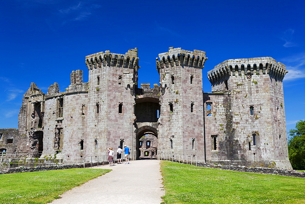 Raglan Castle, Monmouthshire, Wales, United Kingdom, Europe 