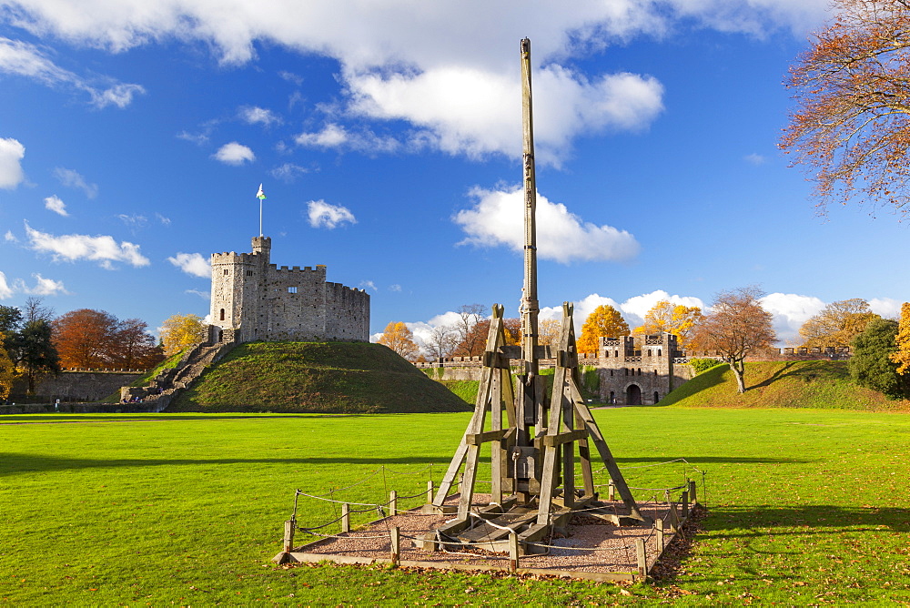 Norman Keep, Cardiff Castle, Cardiff, Wales, United Kingdom, Europe 