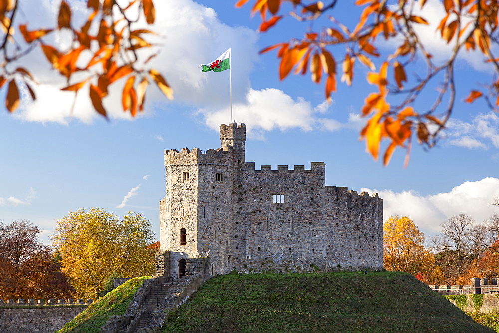 Norman Keep, Cardiff Castle, Cardiff, Wales, United Kingdom, Europe 