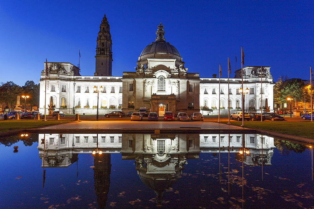 City Hall, Cardiff Civic Centre, Wales, United Kingdom, Europe 